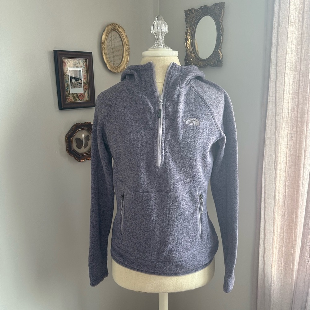The North Face Women's Heathered Purple Crescent Hooded Pullover